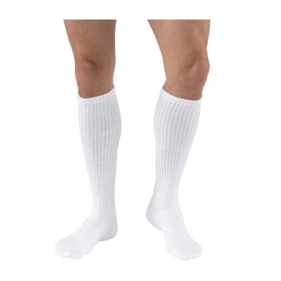 JOBST® Sensifoot Diabetic Knee High Compression Socks 8-15 mmHg White