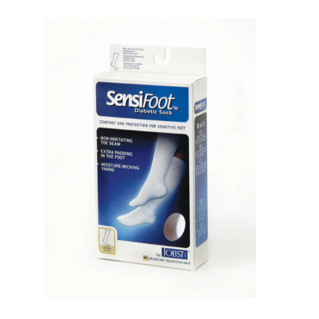 JOBST® Sensifoot Diabetic Knee High Compression Socks 8-15 mmHg