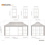 Sojag Bolata Fully-Enclosed Solarium with Double Doors - Senior.com Solariums