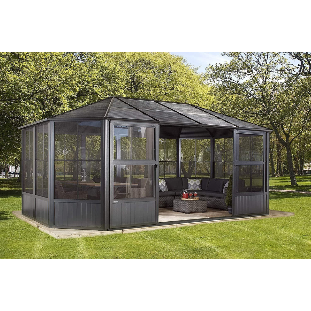 Sojag Charleston Solarium - Completely Enclosed Outdoor Living Shelter - Senior.com Solariums