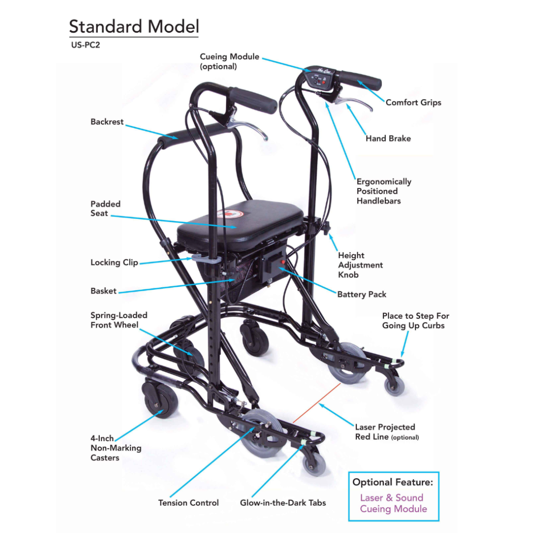  Walking aids for Disabled and Elderly Old Man Shopping Cart,  Lightly Foldable, Trolley with Brakes, Travel Assist, with Seat and Pedal :  Health & Household