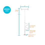 Stander Wonder Bathtub Security Pole - Tension Mounted Fall Prevention pole - Senior.com Security poles