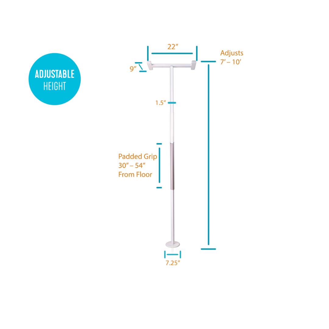Stander Wonder Security Pole Slim – Tension Mounted Floor to Ceiling Transfer Pole and Standing Mobility Aids - Senior.com Security poles