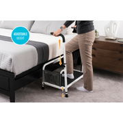 Stander Step - Bedside Step Stool - Height Adjustable With Hand Rails - Senior.com Step Stools