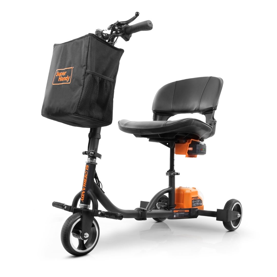 SuperHandy Passport Foldable 3 Wheel Mobility Scooter - 35 lbs - Senior.com Scooters