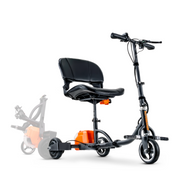 SuperHandy Passport Foldable 3 Wheel Mobility Scooter - 35 lbs - Senior.com Scooters