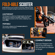 SuperHandy Passport Foldable 3 Wheel Mobility Scooter - 35 lbs - Senior.com Scooters