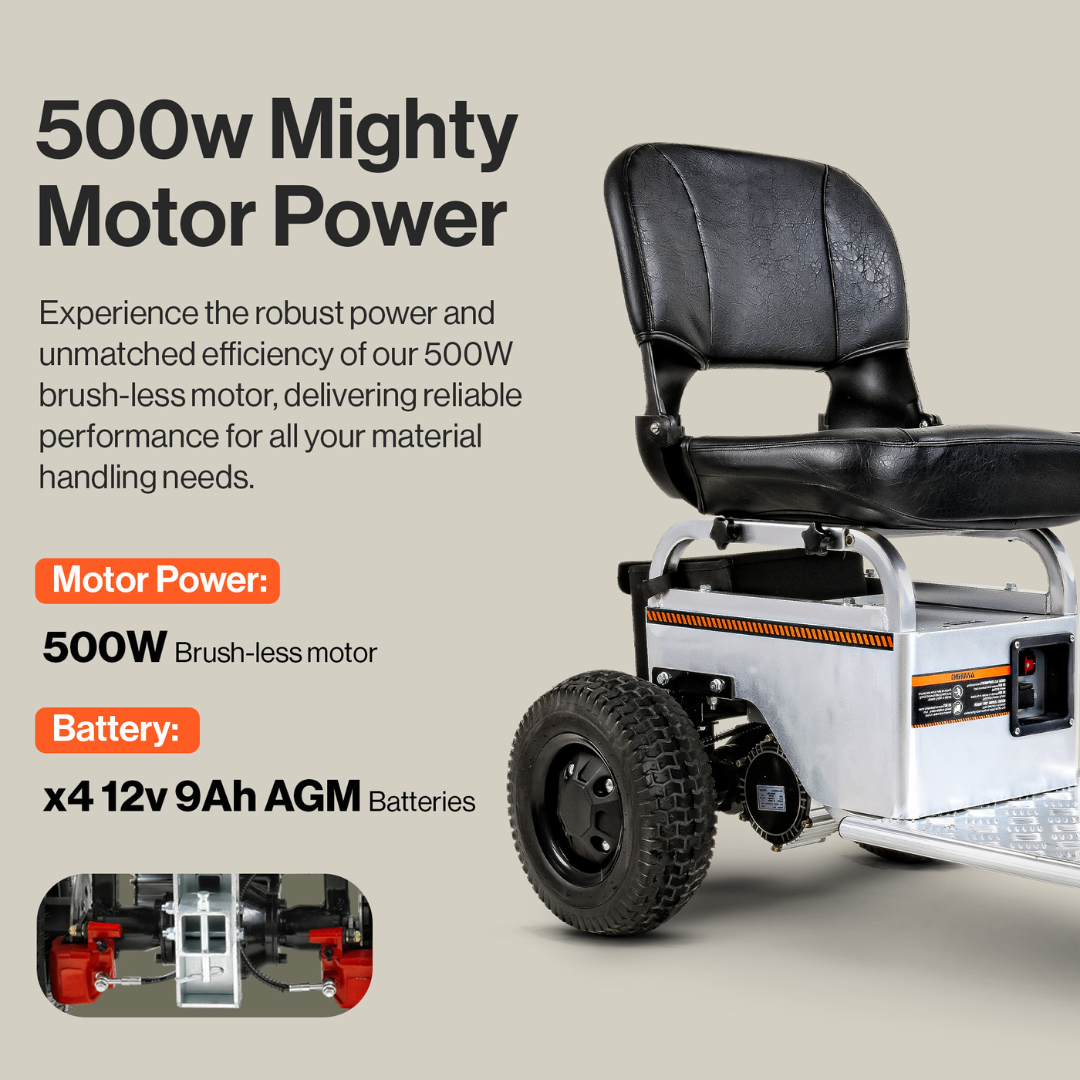 SuperHandy Tugger Electric Utility Tow Tractor - 2600 lbs Towing Capacity GUO098 - Senior.com Utility Carts