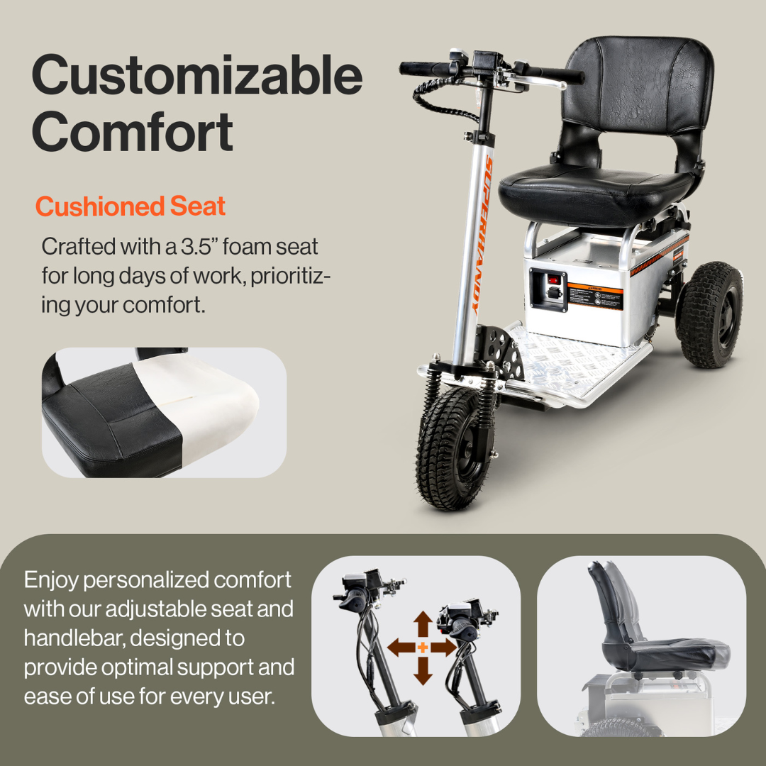 SuperHandy Tugger Electric Utility Tow Tractor - 2600 lbs Towing Capacity GUO098 - Senior.com Utility Carts