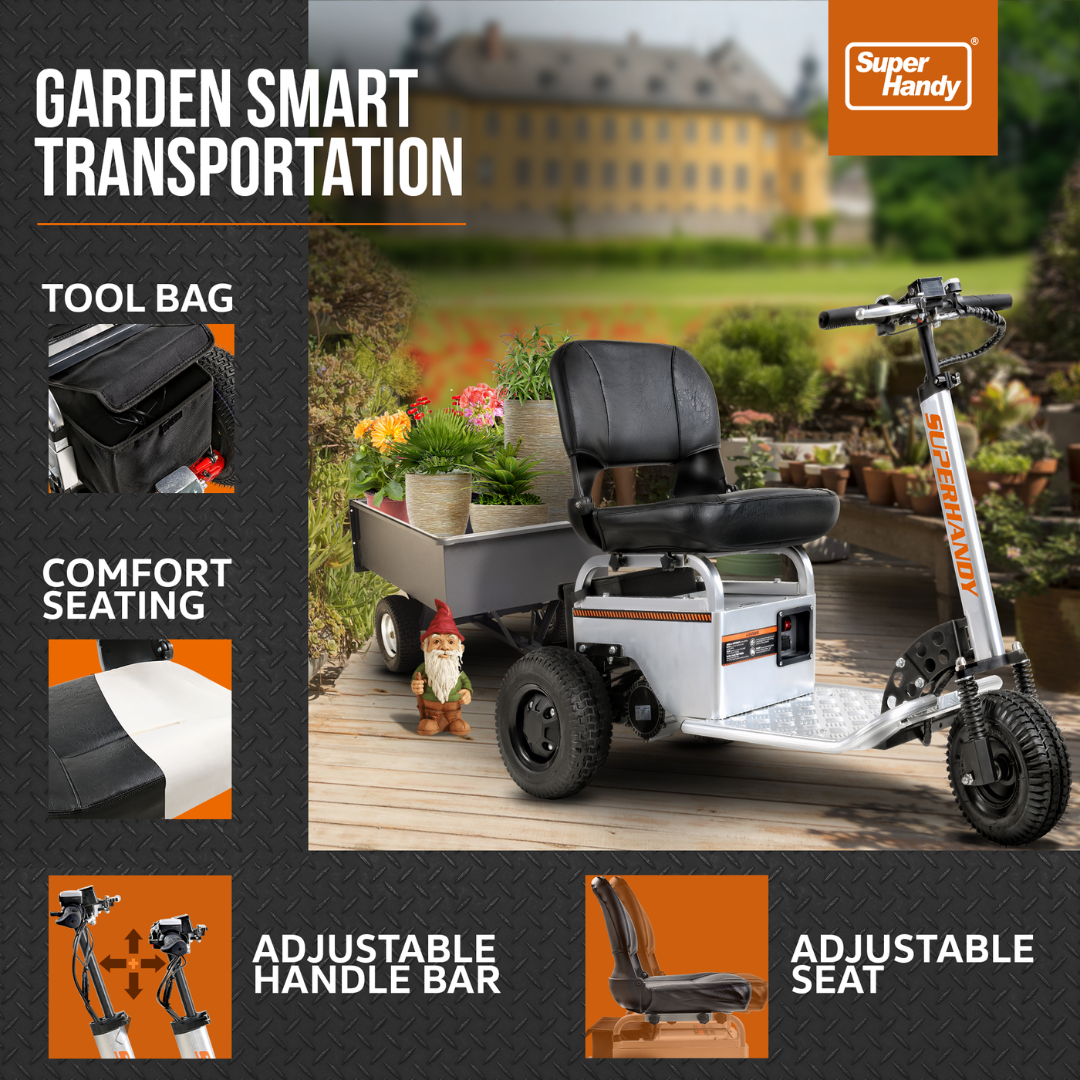 SuperHandy Tugger Electric Utility Tow Tractor - 2600 lbs Towing Capacity GUO098 - Senior.com Utility Carts