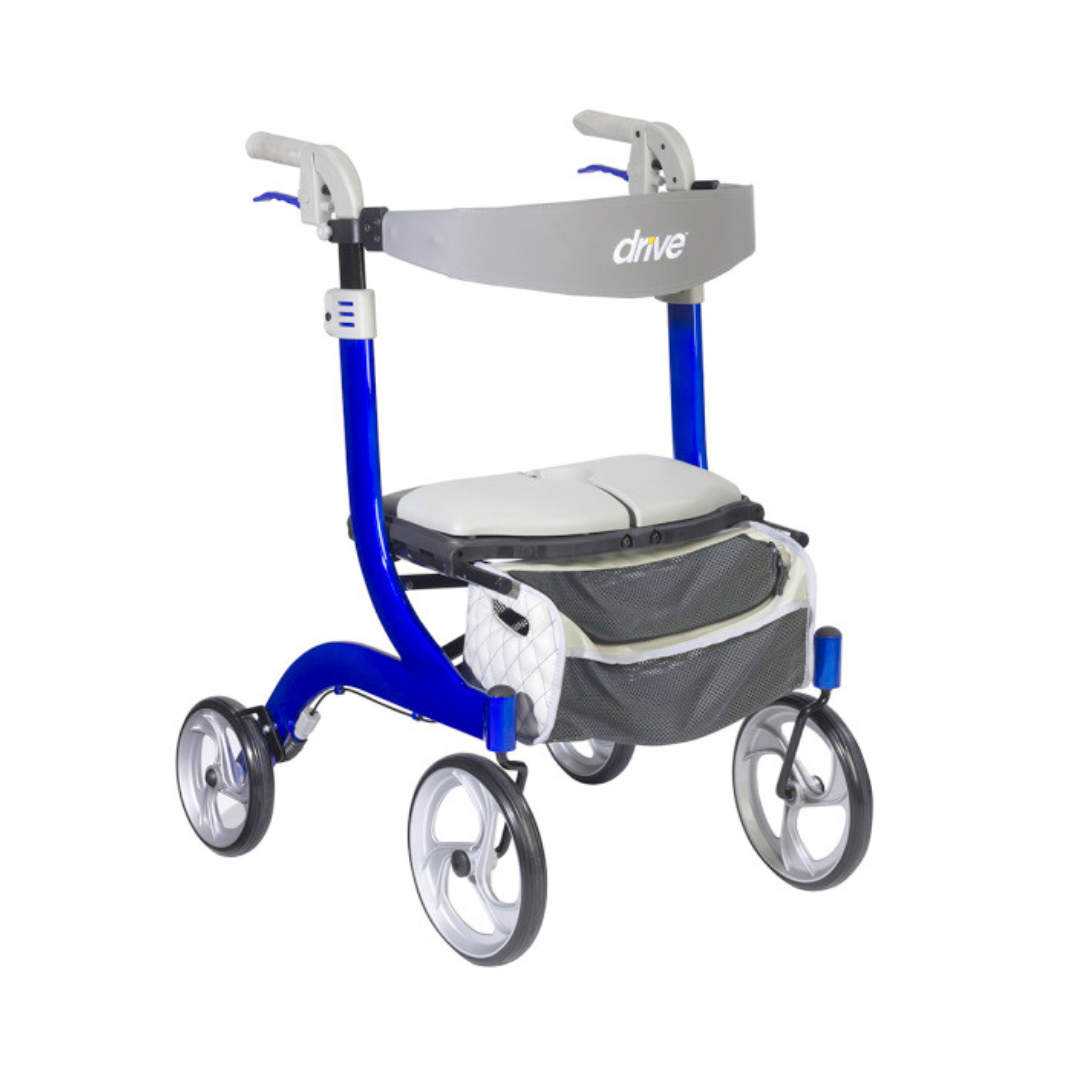 Drive Medical Nitro Euro Style Rollator Rolling Walker Hemi Height