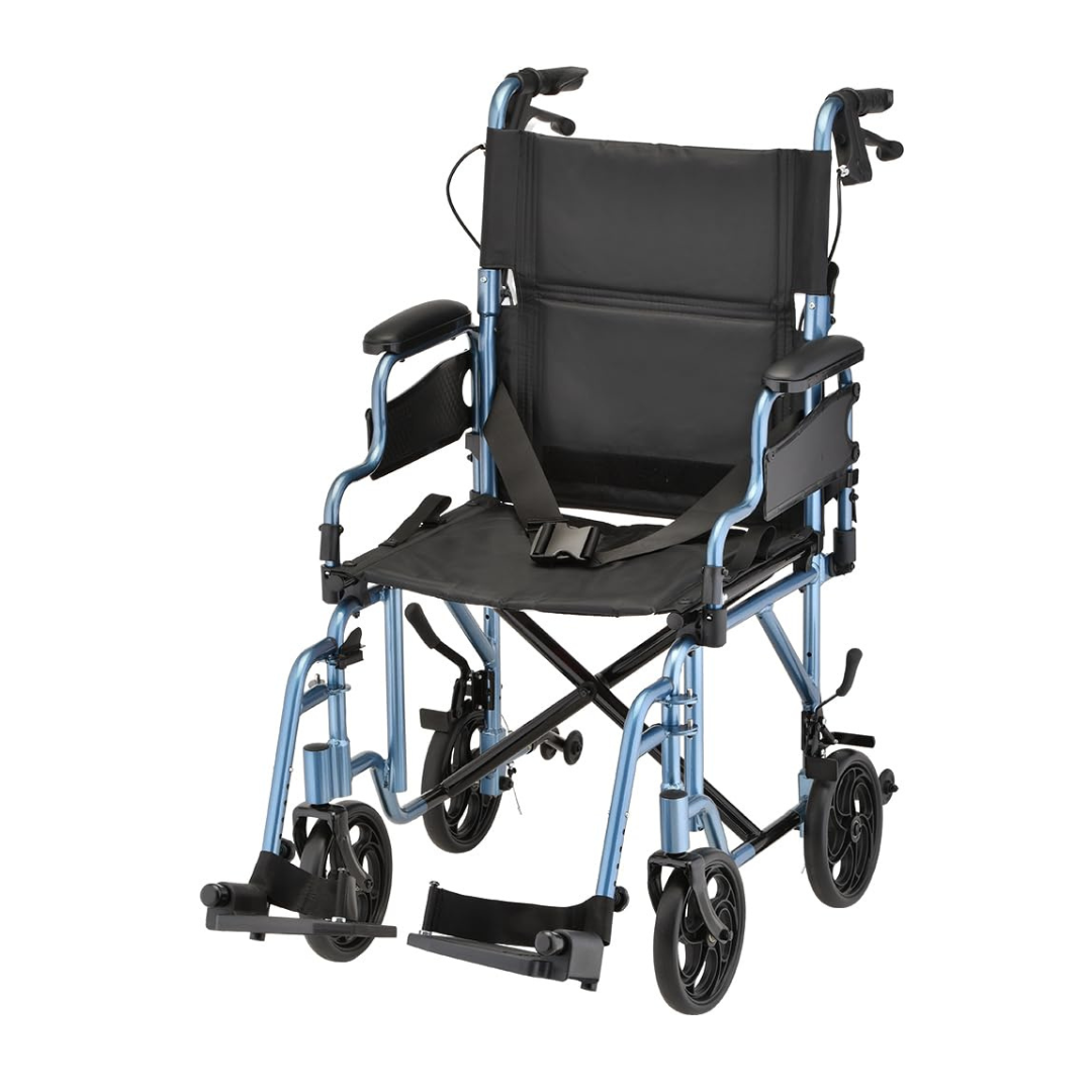 Nova Medical Aluminum Lightweight Transport Chair with Flip-Up Desk Arms - Senior.com Transport Chairs