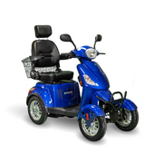 EWheels EW-46 Bariatric 4-Wheel Long Range Electric Mobility Scooters - 35 Mile Range Blue