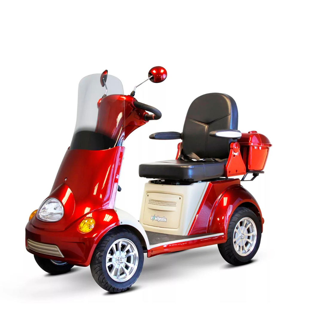 Ewheels 4-Wheel Heavy Duty Bariatric Luxury Scooter with Built-in Stereo Red