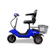 Ewheels Sporty 3-Wheeled Long Range Black Electric Scooter with Swivel Seat EW-20 Blue side