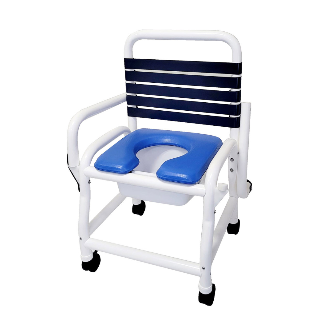 Mor-Medical Seamless Infection Control 5-in-1 Bathing Rolling Commode Shower Chair - Senior.com Shower Chair Commode