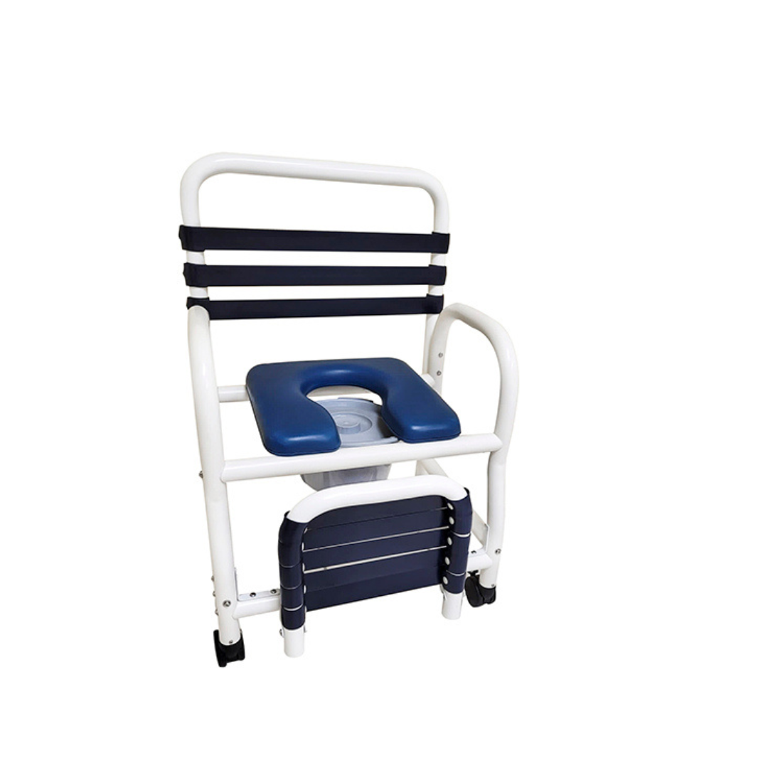 Mor-Medical Deluxe New Era Infection Control Shower Commode Chair - Senior.com PVC Shower Chairs