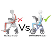 Strongback Mobility SEATA Rollator - Lightweight with Ergonomic Back Support - Senior.com Rollators