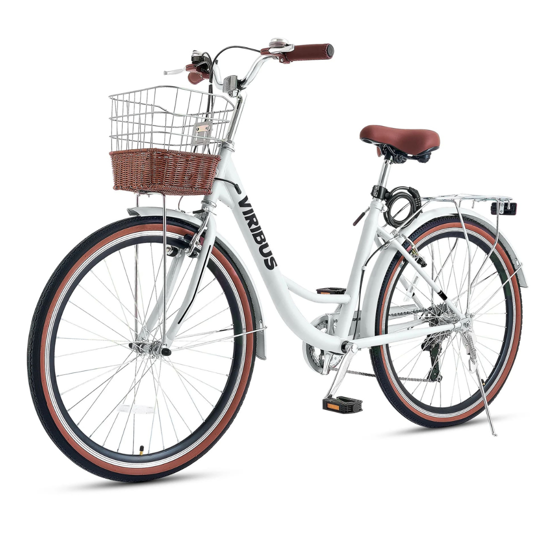 Viribus Cruising Bikes for Women with XL front Basket - Senior.com Bicycles