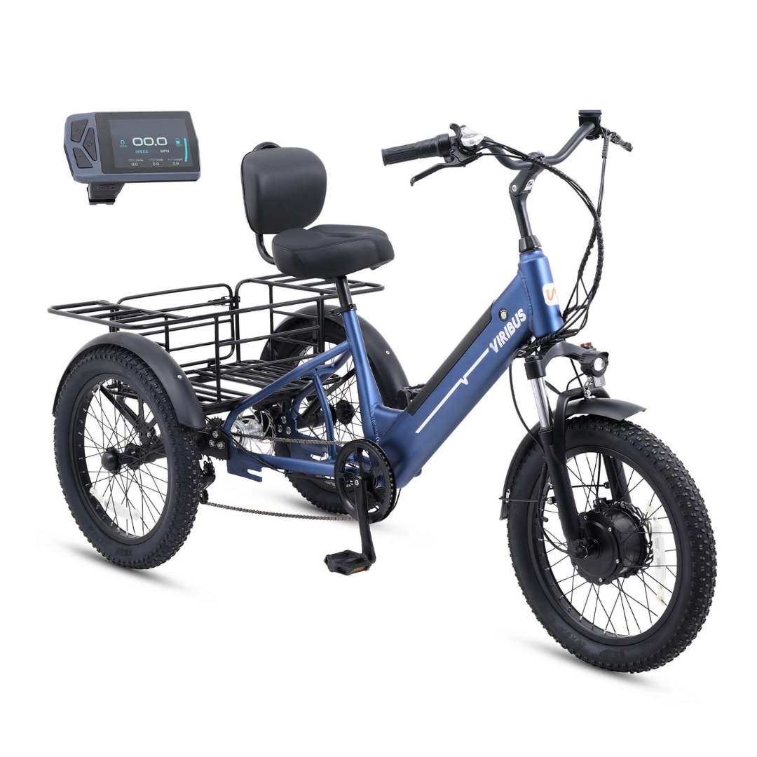 Viribus SC5 Fat Tire Electric Tricycle with Backrest - Senior.com Electric Bikes