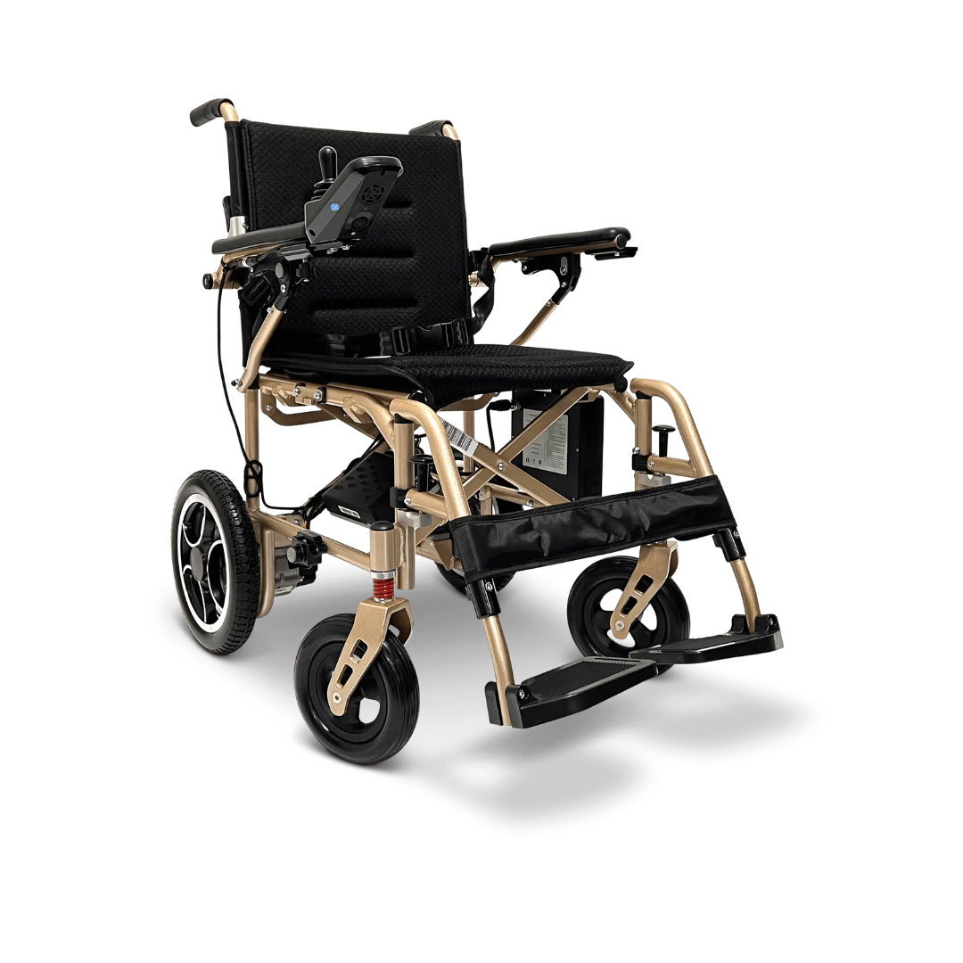 ComfyGo X-7 Lightweight Foldable Electric Wheelchair For Travel - Senior.com Power Chairs