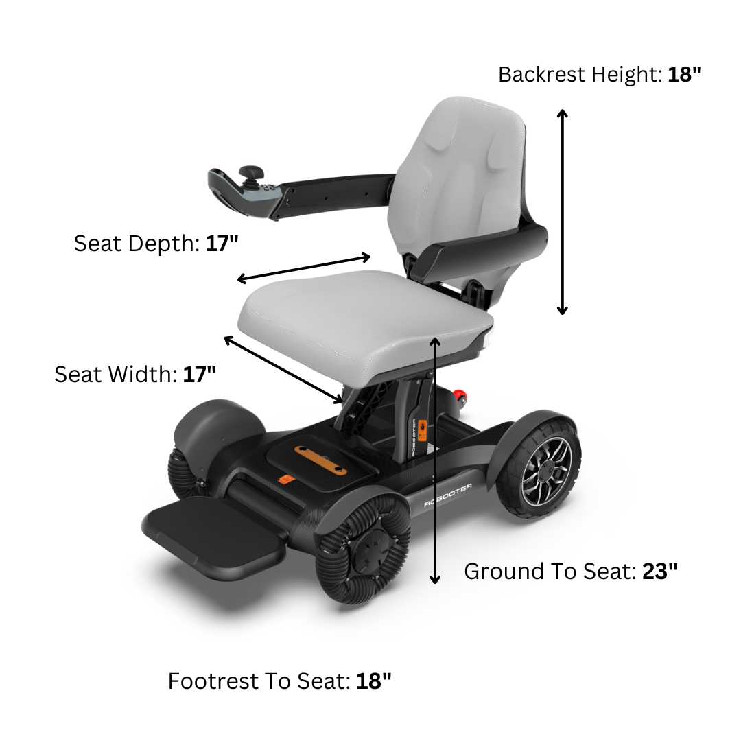 Robooter X40 Automatic Folding All-Terrain Electric Smart Wheelchair - Senior.com Power Chairs