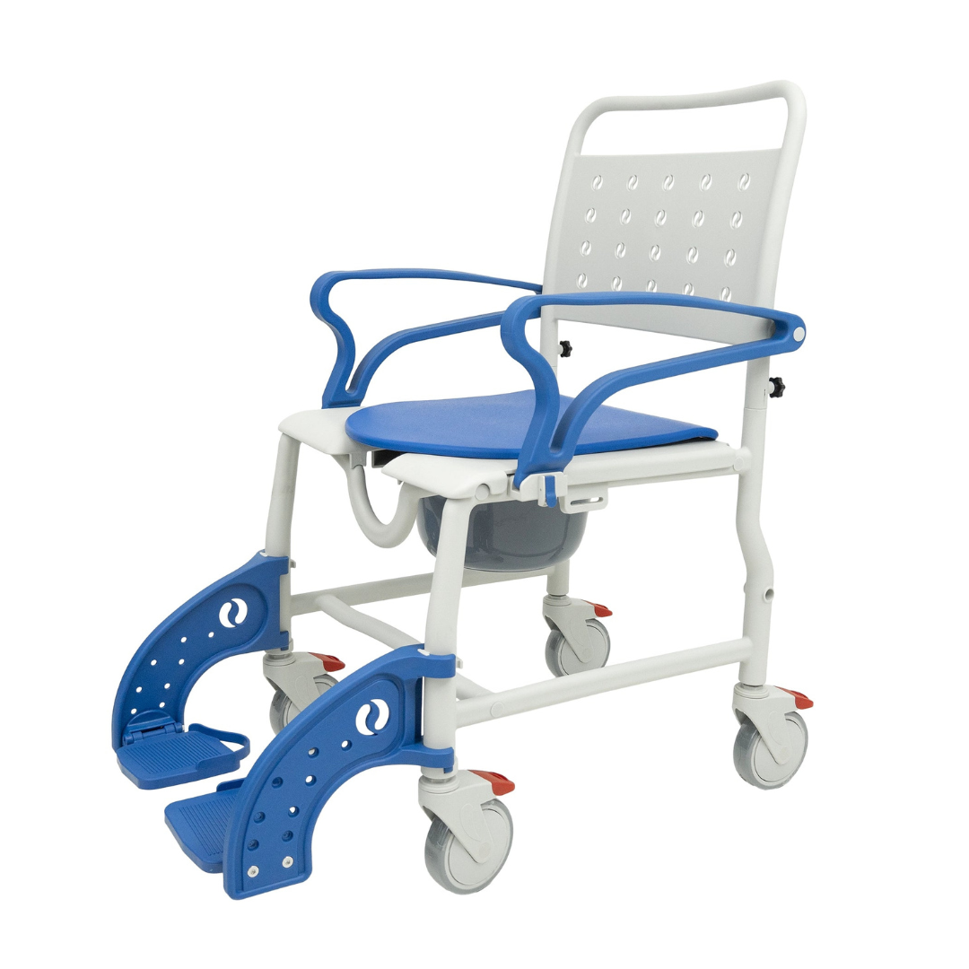 Climbing Steps Sidekick Ultralight Shower Chair with Commode Opening