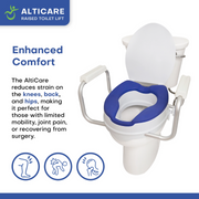 Climbing Steps AltiCare Raised Toilet Seat with Arms