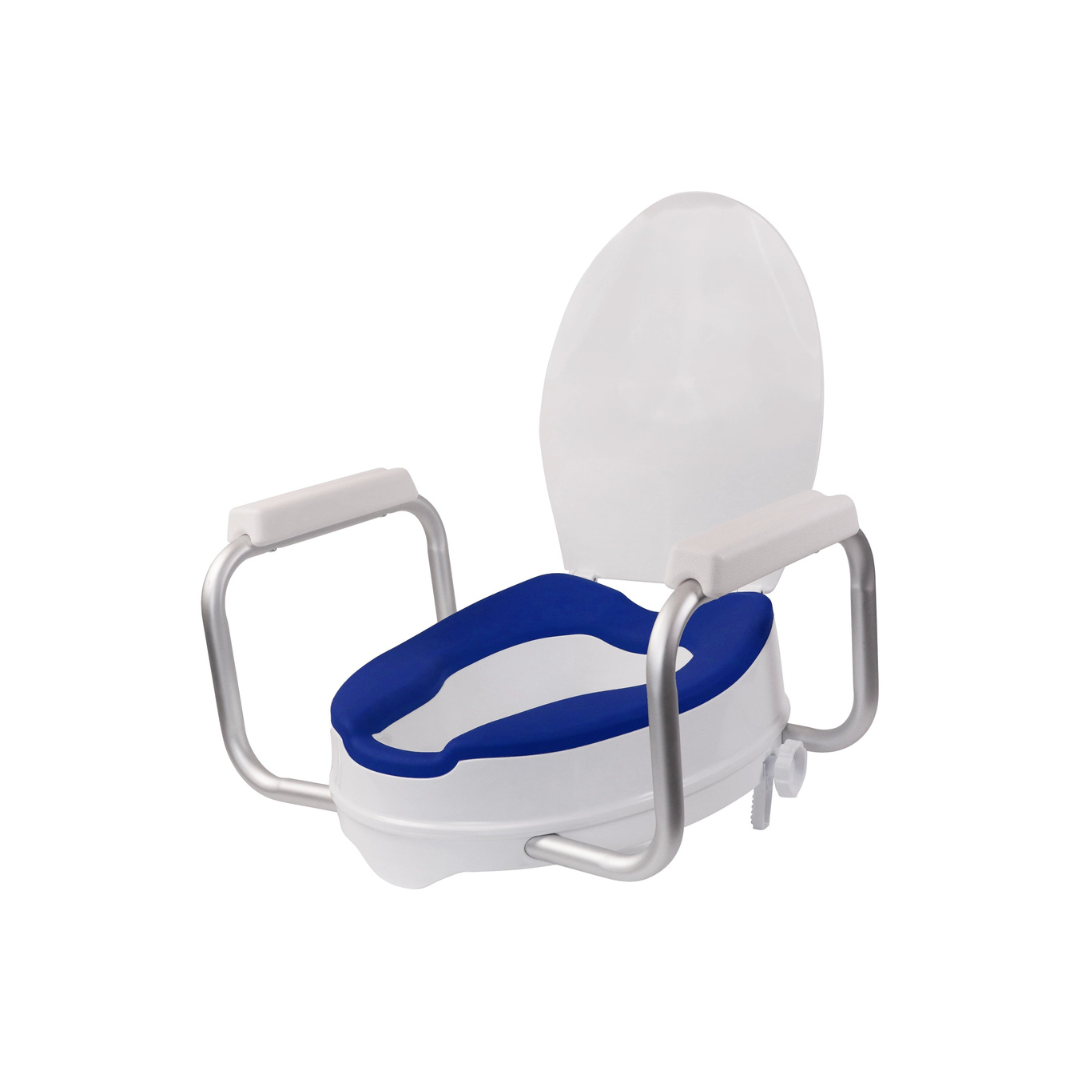 Climbing Steps AltiCare Raised Toilet Seat with Arms