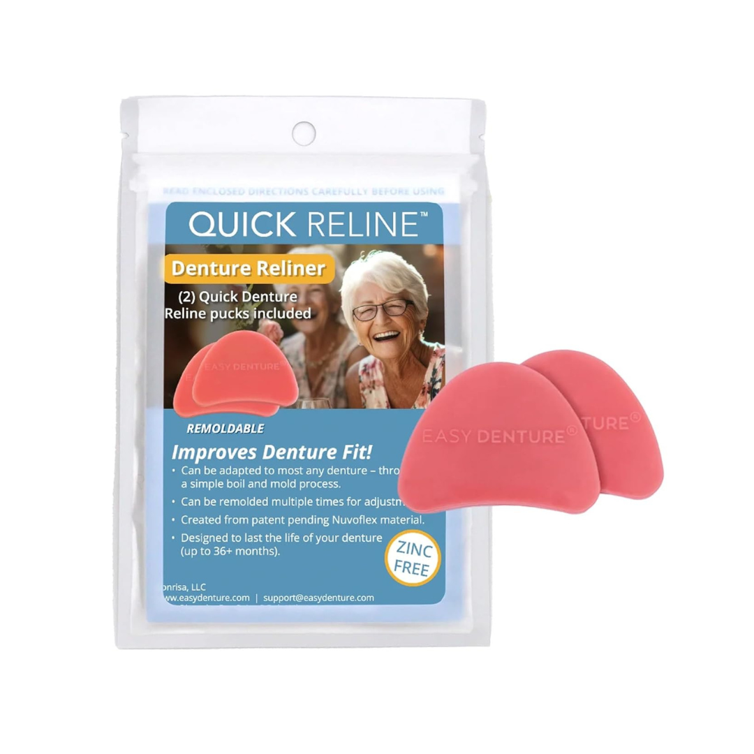 Easy Denture Quick Reline™ (Boil & Fit) Denture Reliner Kit - Pack of 2