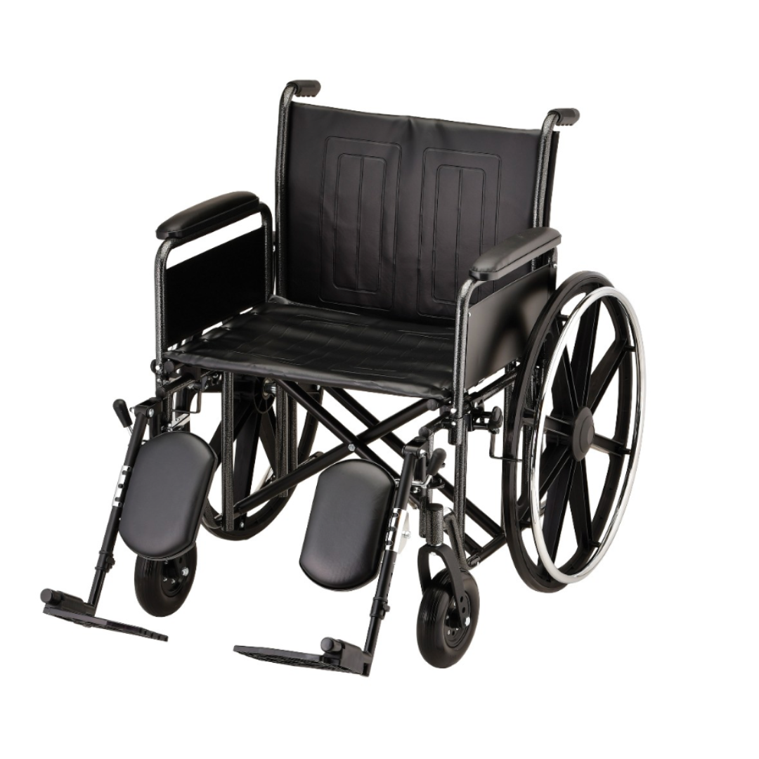 Nova Medical 5241 Steel Standard Bariatric Extra Wide Wheelchairs - 24 In Wide - Senior.com Wheelchairs