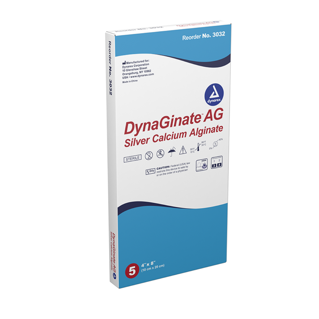 Dynarex DynaGinate AG Silver Calcium Alginate Dressings - Senior.com Dressings