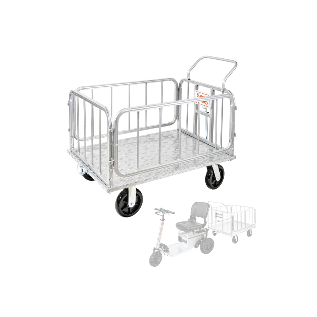 SuperHandy Platform Truck & Trailer - 1200 Lb Capacity - Connects Directly to Utility Tugger - Senior.com Wagons