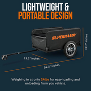 SuperHandy Scooter Cargo Trailer - 155 lbs Capacity, Lightweight, Tool Free Assembly - Senior.com 