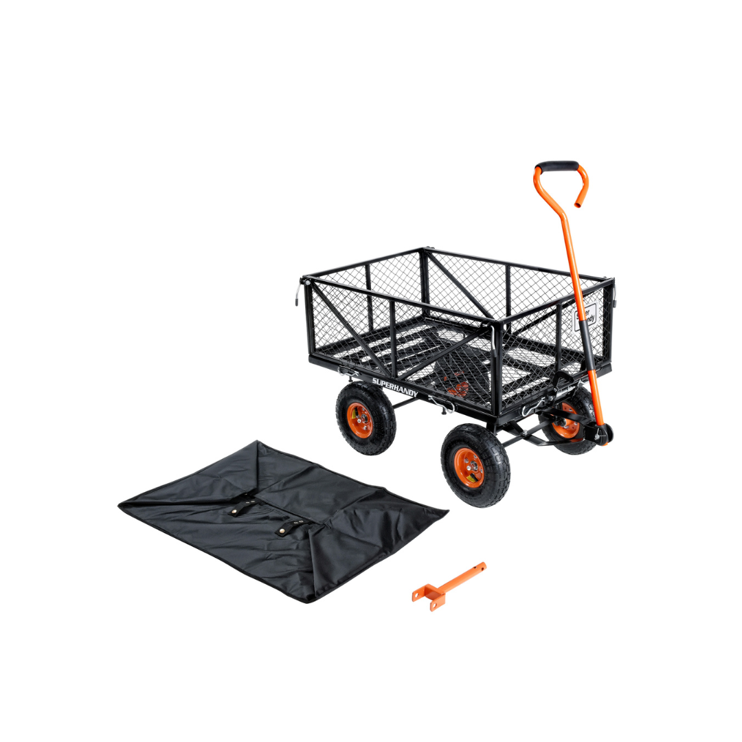 SuperHandy Towable Garden Cart - Quick Dump System - Senior.com Wagons