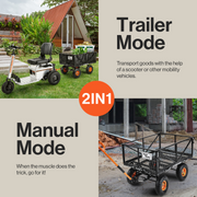 SuperHandy Towable Garden Cart - Quick Dump System - Senior.com Wagons