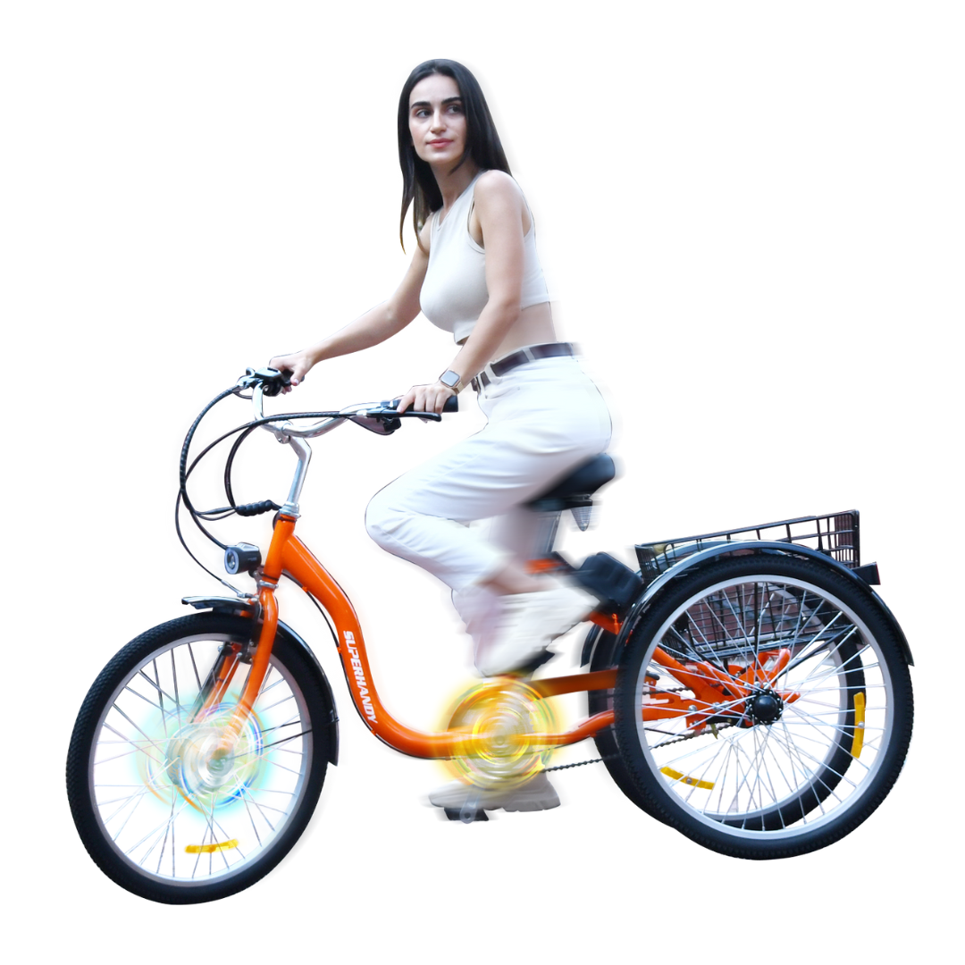 SuperHandy EcoRide Electric Tricycle with Swappable Batteries - Senior.com 