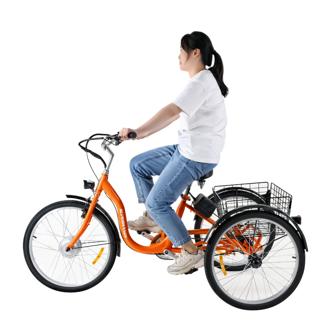 SuperHandy EcoRide Electric Tricycle with Swappable Batteries - Senior.com 