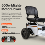 SuperHandy Tugger Electric Utility Tow Tractor - 2600 lbs Towing Capacity - Senior.com Utility Carts