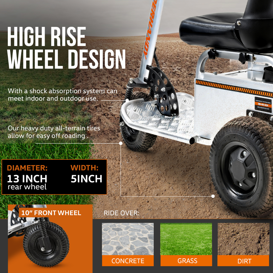 SuperHandy Tugger Electric Utility Tow Tractor - 2600 lbs Towing Capacity - Senior.com Utility Carts