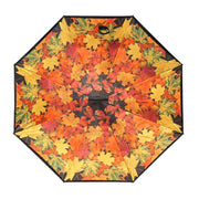 Topsy Turvy Designer Umbrellas - Drip Free Windproof - Fall Foliage - Senior.com Umbrellas