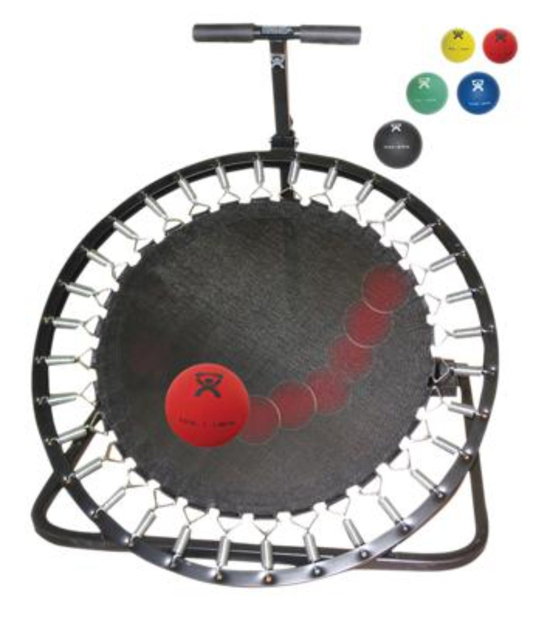 CanDo Circular Ball Rebounder with Plastic Rack & Medicine Ball 5-Piece Set - Senior.com Exercise Balls