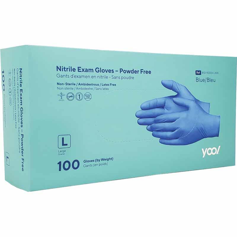 Yool Nitrile Powder Free Disposable Exam Gloves - Box of 100