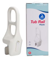 Dynarex Clamp-On Adjustable Plastic Tub Rail - Senior.com Grab Bars & Safety Rails