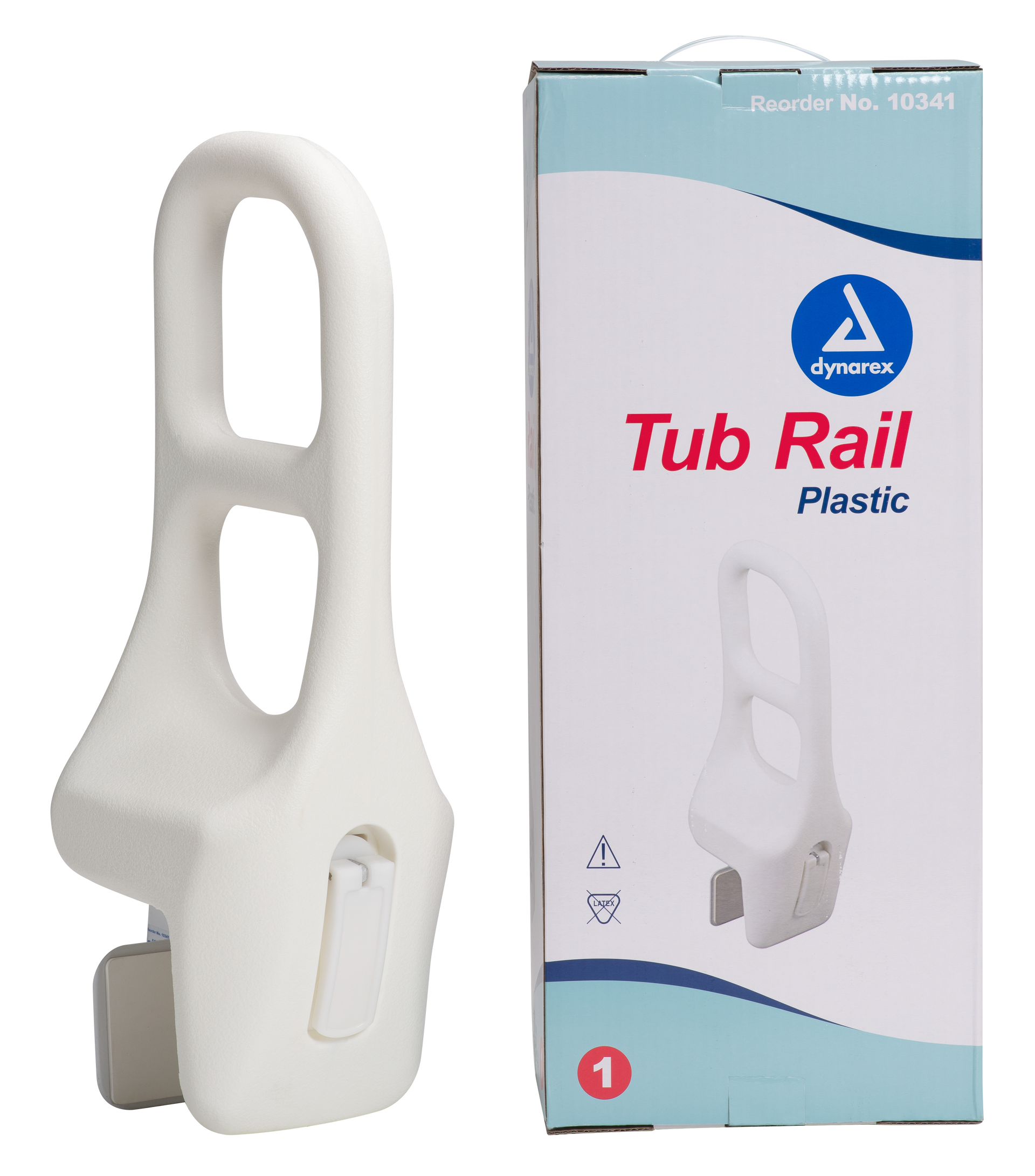 Dynarex Clamp-On Adjustable Plastic Tub Rail - Senior.com Grab Bars & Safety Rails