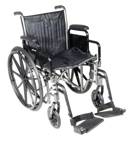 McKesson Standard Folding Wheelchair - Swing Away or Elevating Leg Rests - Senior.com Wheelchairs