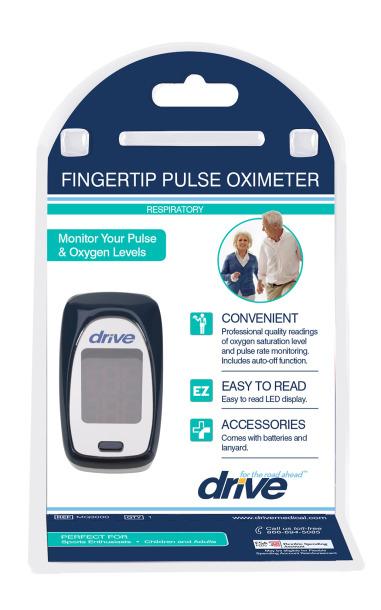 Drive Medical Fingertip Pulse Oximeter - Displays SpO₂ and Pulse Rate - Senior.com Fingertip Pulse Oximeters