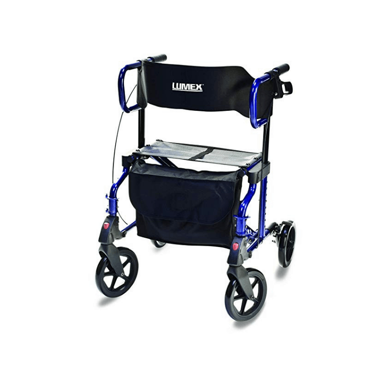 Lumex Lightweight Folding Hybrid LX Rollator & Transport Chair - Senior.com Rollators