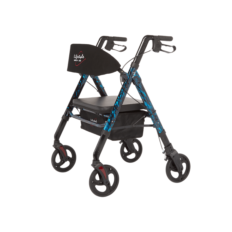 Lifestyle Mobility Aids Regal Bariatric 4 Wheel Rollator with Universal Height Adjustment - Senior.com Rollators