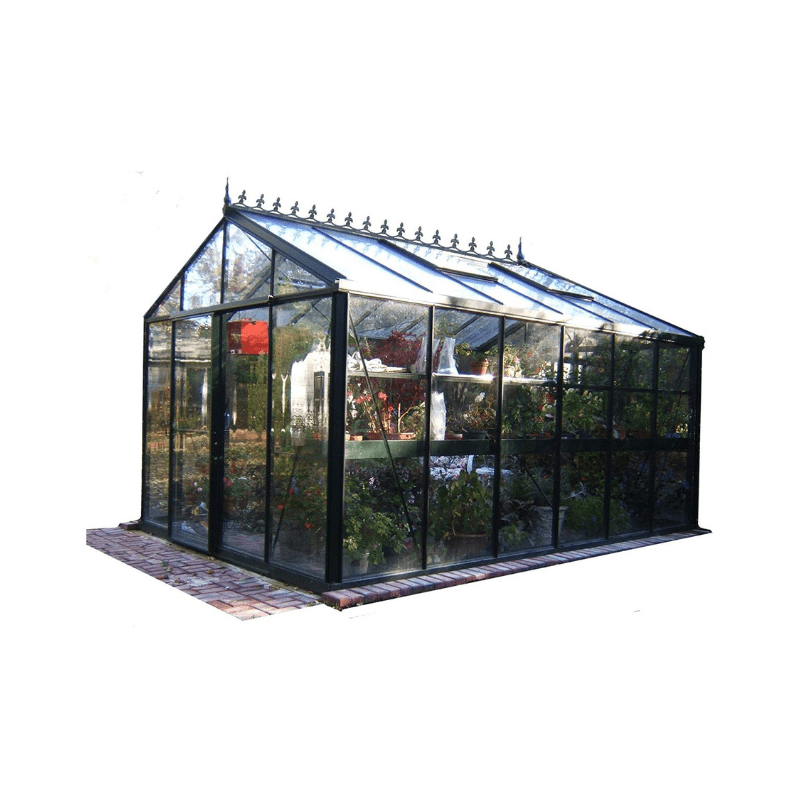 Exaco Royal Victorian Greenhouse in Dark Green with 4mm Tempered Glass - Senior.com Greenhouses
